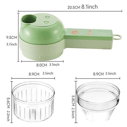 4 in 1 Handheld Electric Vegetable Cutter Set Wireless Hand