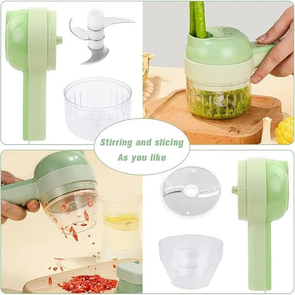 4 in 1 Handheld Electric Vegetable Cutter Set Wireless Hand